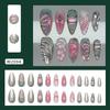 Fashion Press On Nail Set of 24 Glossy 3D Ripples Silver Frozens Butterfly Pearls Finish Daily Use Style
