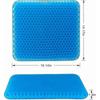 Double Thick Gel Seat Cushion with Non-slip Breathable Honeycomb Cover, Relieves Pressure & Back Pain