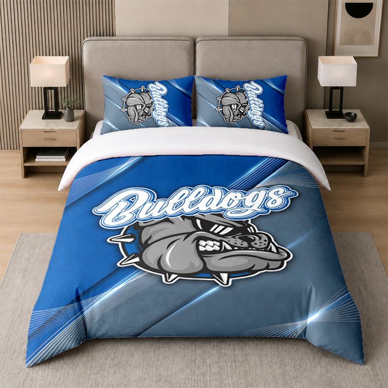 3Pcs Bedding SetCanterbury-Bankstown Bulldogs Soft Bed Sheet and Two Pillowcases Home Bedroom Decor