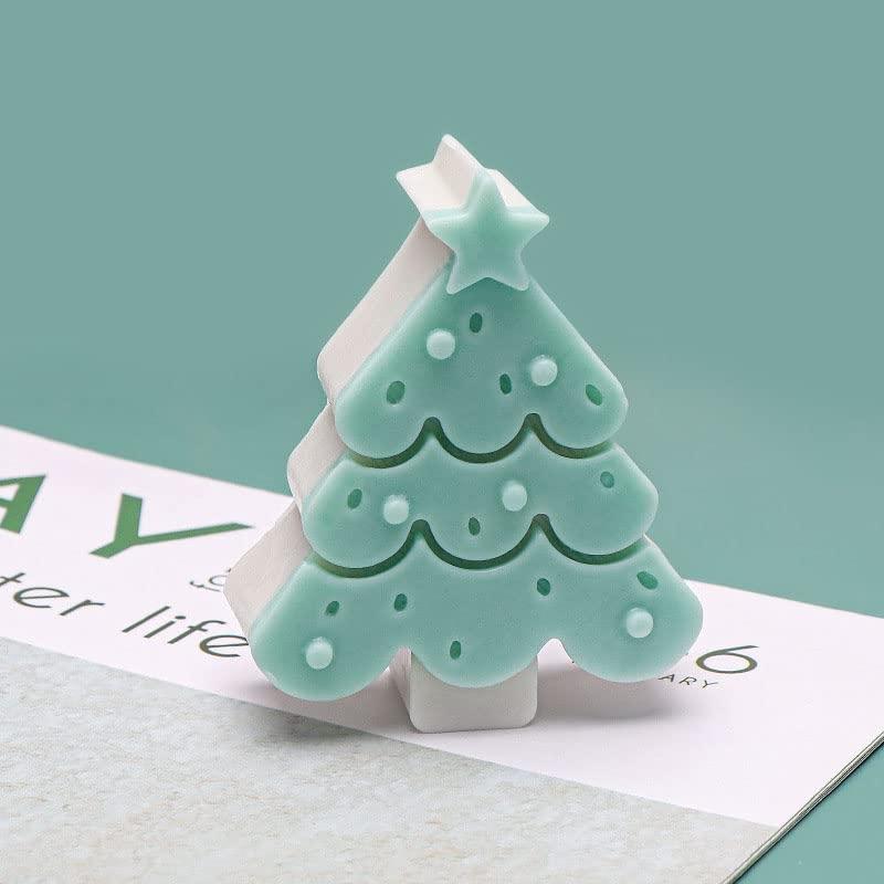 Sapin de Noël Bonhomme en pain d'épices Plâtre d'aromathérapie Bougie Pierre Diffuseur Moule en silicone Moule pour la cuisson Décoration de gâteau au chocolat
