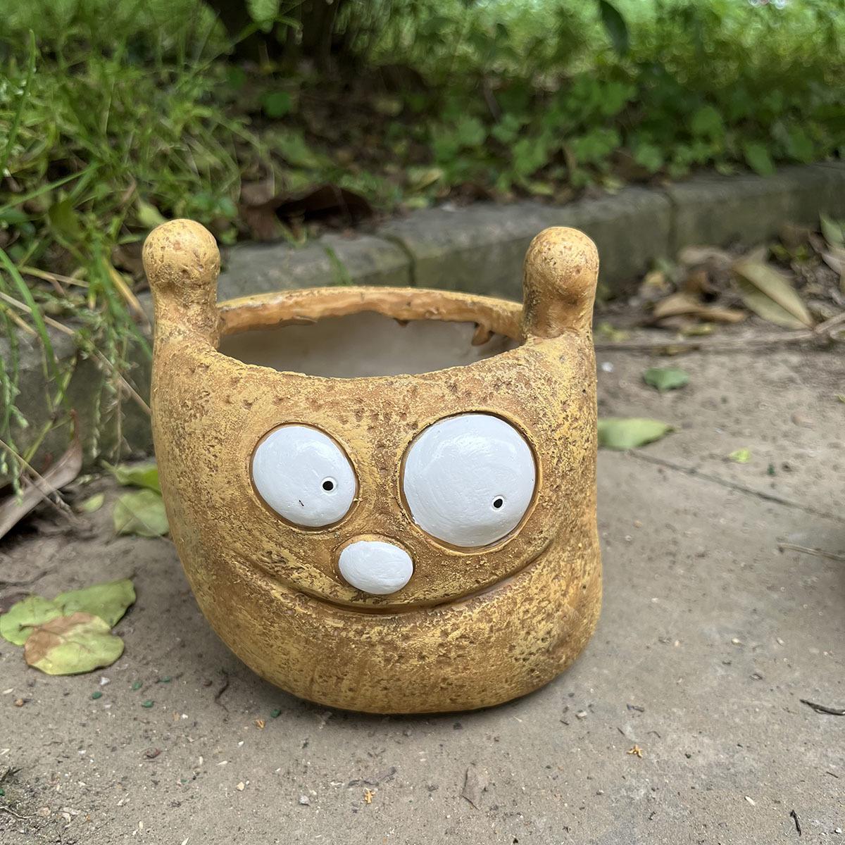 

Creative funny funny expression flower pot courtyard garden balcony home decoration statue flower pot decoration