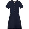 Ss26 Bit Detail Elegant Slim Fit Pleated Short Sleeve Dress Women Dresses JS683GF5ZV-409
