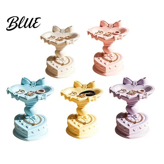 Earring Display Stand Heart Shape Jewelry Tray with Bow Design 3D Printed Desktop Storage Organizer Romantic Gift for Her Matte Finish Macaron