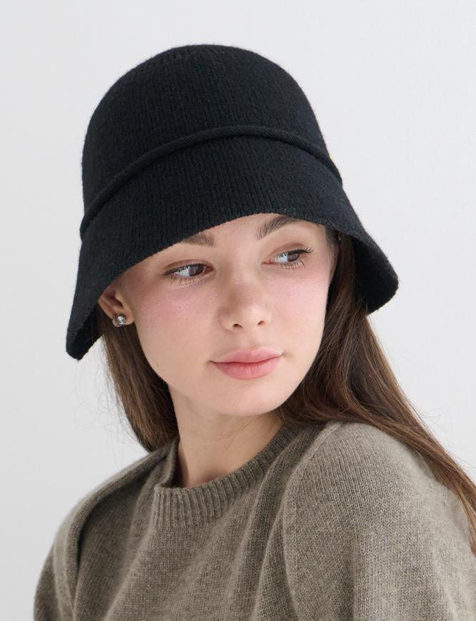 Koipeu Wool Knit Bucket Hat Cf073Ht035 Blk
