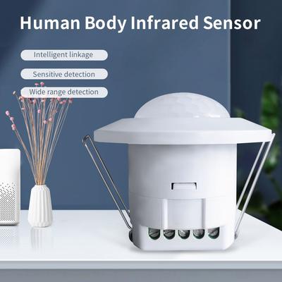 AC 24 V-265 V Menschlicher Körper Infrarot-Sensor-Schalter Einstellbar 360 ° Erkennung PIR Infrarot-Detektor Lampe Lichtsteuerungsschalter
