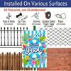 2D Flat, 1pc "Welcome To Our Pool" Summer Metal Wall Art Sign - 8*12 Inch Aluminium Tropical Poolside Decor, Colorful Beach Ball & Flip Flop Themed