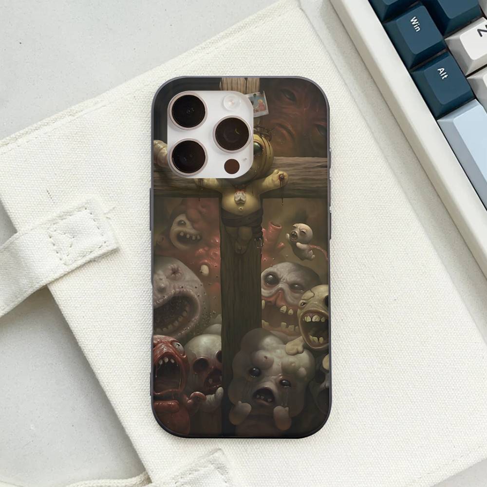 Game The Binding Of I-Isaac Corrugated Stripe Phone Case For IPhone 17 16 15 14 13 12 11 Pro Max Plus Pro Shockproof Cover