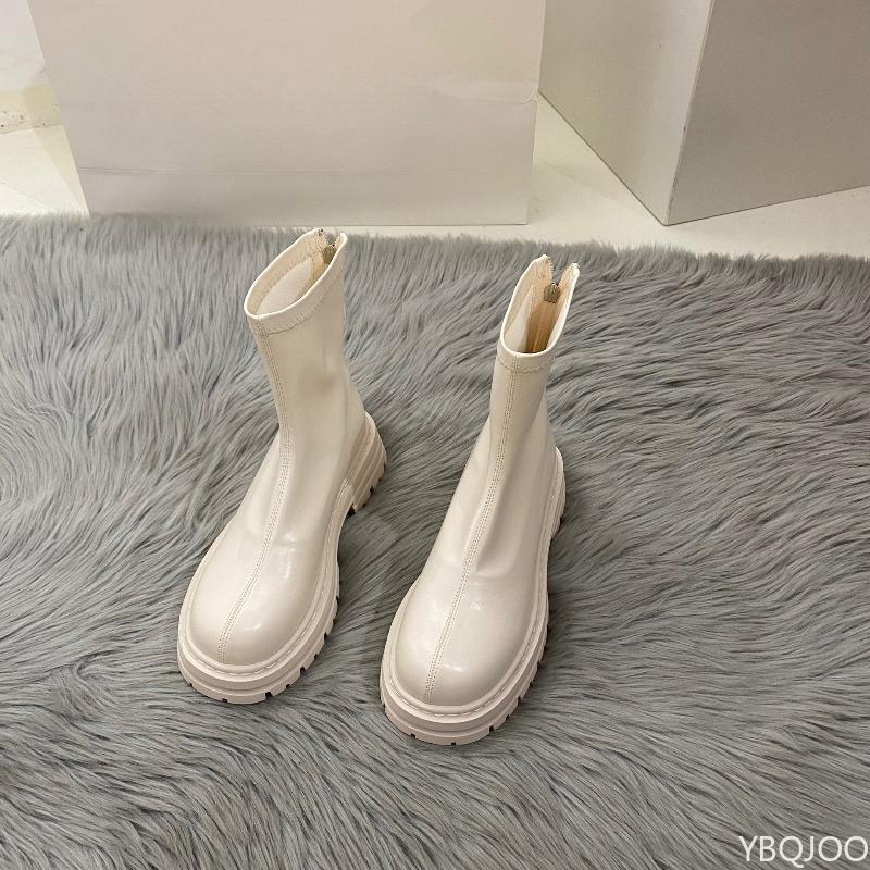 Thick Soled Fashionable Versatile Women's Shoes New Autumn Winter Elegant Simple Short Boots Casual Comfortable Women's Shoes