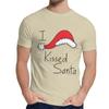 Man T Shirt Christmas I Kissed Santa Baby Cotton Graphic Man S O Neck Hip Hop