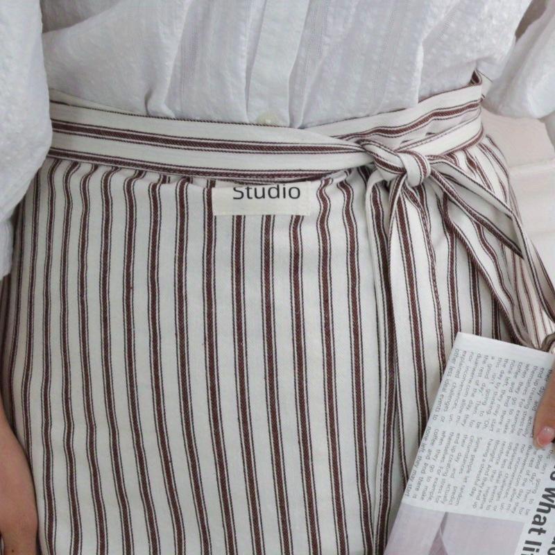 

1 шт. Фартук в корейском стиле для домашнего использования, Высококачественный полукорпусный с завязками на талии, Чистый кухонный нагрудник