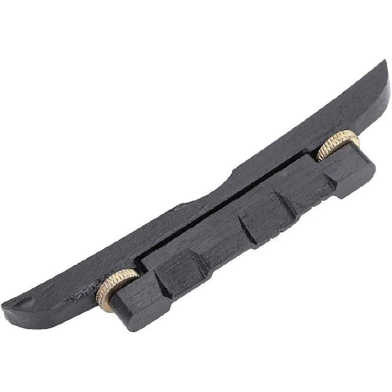 Dilwe Mandolin Bridge, Adjustable Ebony Bridge Mandolin Instrument DIY Repair Parts