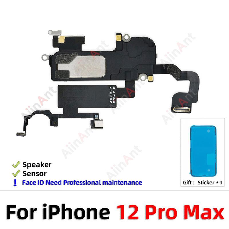 AiinAnt Phone Top Proximity Sensor Ear Earpiece Speaker Flex Cable For iPhone 11 Pro X Xr Xs Max 7 8 Plus with Sticker 100% OEM