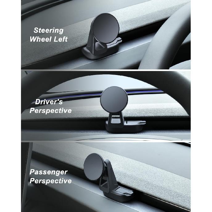 Magnetic Phone Mount ONLY for Tesla Model 3 2024+ Highland & Model Y 2026 Juniper, Vent Clip Phone Holder, NO Charging, Compatible with iPhone 12-17,