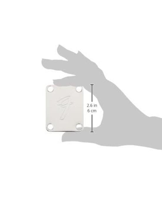Fender Neck Plate 4-Bolt Vintage-Style "F" (Chrome)