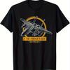 Herren Heavyweight Baumwoll-T-Shirt F-22 Raptor Kampfjet Grafik-T-Shirt mit Adler Rundhals Freizeit-Shirt für Luftfahrt