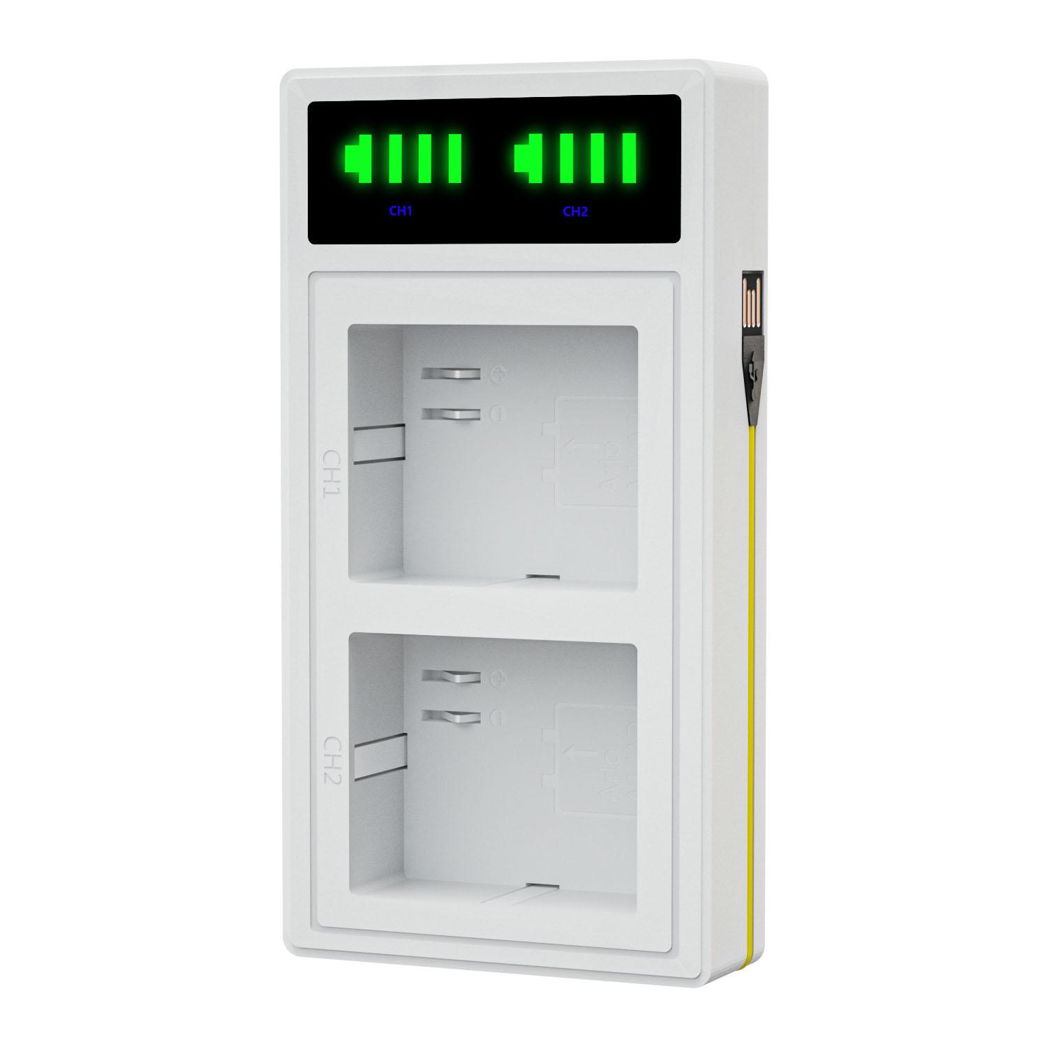 Dual Fast Charger with LED Indicator for Arlo Pro Pro 2 Go Security Light Camera Rechargeable Battery Charging Station белый