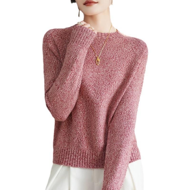 The New Round-neck Knitted Sweater of Spring and Autumn for Women Is Paired with A Loose Sweater As A Laid-back Base Layer