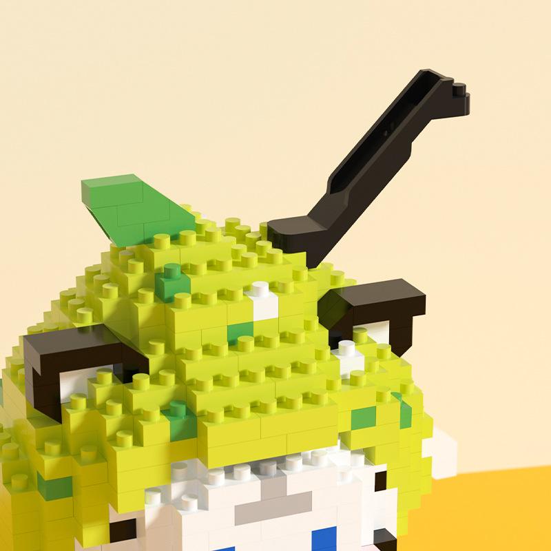 Orange Tiger Mini Building Blocks Big Fortuue And Great Profit Panda Tiger Mahjong Micro Bricks Figures Toy For Kid Gift