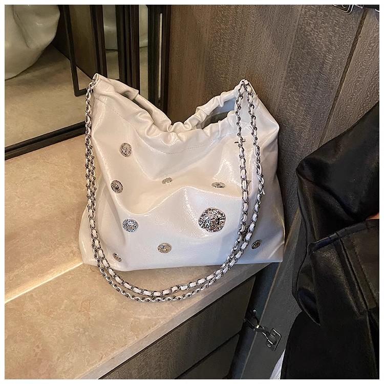 Fashion Women's PU Leather One Shoulder Bag  New Diamond Design Handbag Large Capacity Lazy Style Student Commuting Tote Bag