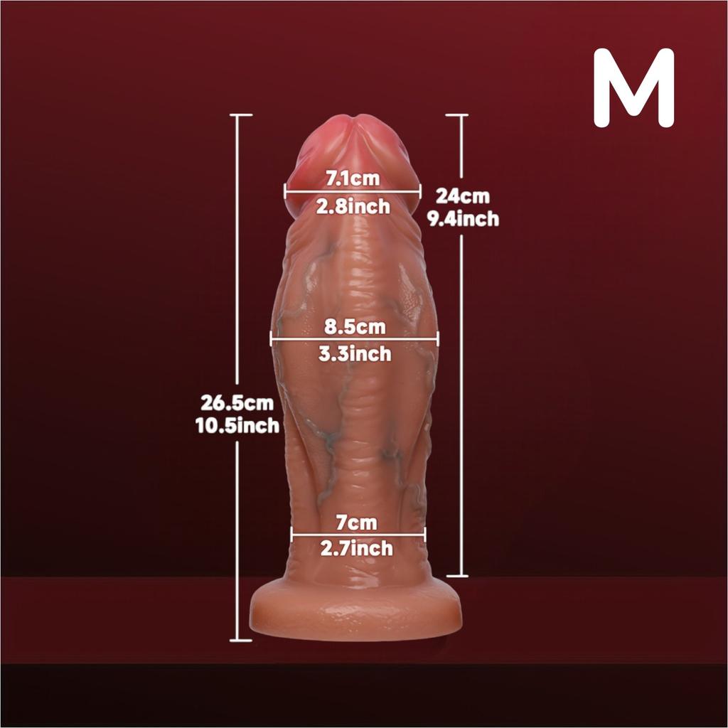 Riesiger Dicker Realistischer Silikon-Dildo – 3 Größen, Starker Saugfuß, Weicher Flexibler Analplug & Vaginales Spielzeug für Frauen Männer, Perfektes Geschenk für Paare