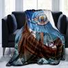 Coperta in flanella con logo del Manchester City Football Club, coperta in flanella stampata su un lato, personalizzabile.