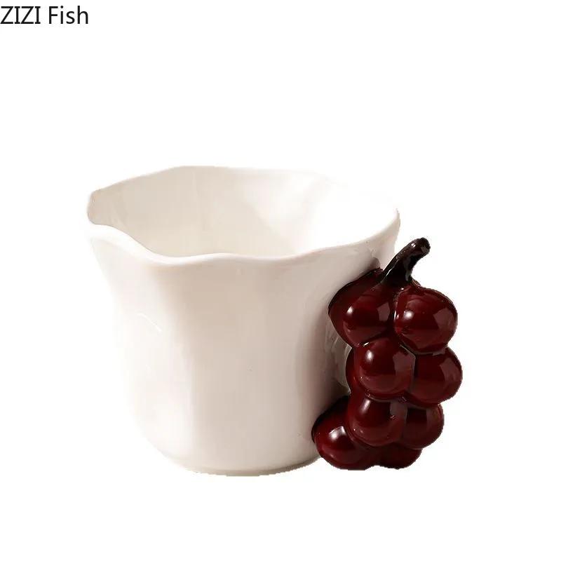 Simulated Fruits Handle Mug Fun Ceramic Cups Dining Table Coffee Mugs Afternoon Tea Teacup Water Cup Fruits Juice Container