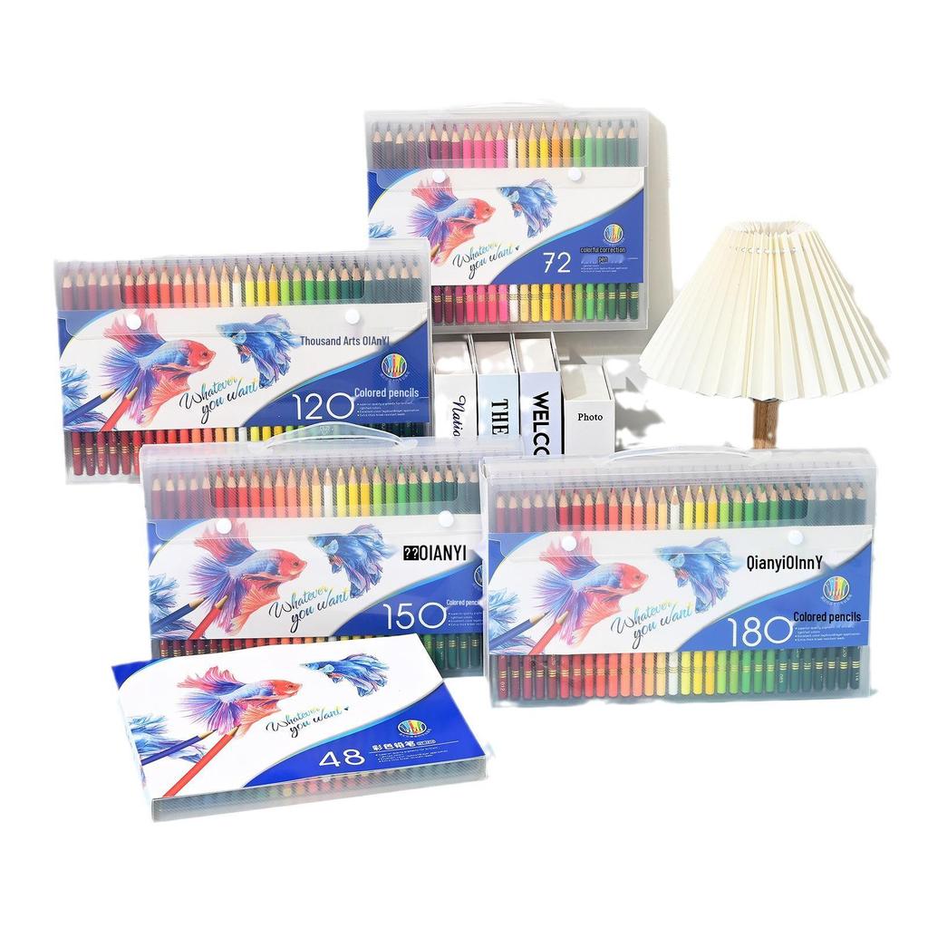Matite Colorate Qianyi: 180 Matite Colorate a Base di Olio e 72 Idrosolubili per Principianti e Bambini