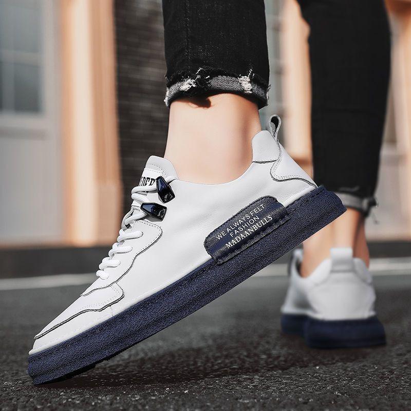Men's shoes trend versatile trendy shoes sports winter new little white shoes board shoes waterproof casual leather shoes