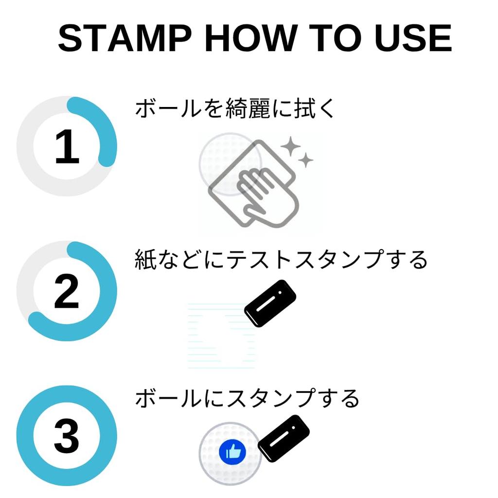 Metal Stamp Golf Ball Stamp Marker with Refillable Ink Mark (1Good + Ink)