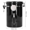 Coffee Bean Container with Exhaust Valve Tea Leaf Storage Canister for Kitchen Use(Silver Spoon 1.8L (Filled 750g Coffee Bean))