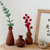 Minimalism Flowerpot Floral Arrangement Tabletop Decor Simple Wooden Vase  Living Room