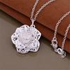 45CM   Copper Necklace Charms Pretty Fashion Cute Nice Jewelry Wedding Noble Elegance Women Classic Flower Pendant