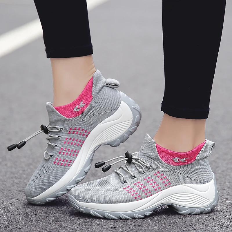 Men Women Sports Sneakers Comfortable MAEDEF Walking Shoes Woman Women's Sock Shoe Ladies Platform Loafers Sneaker