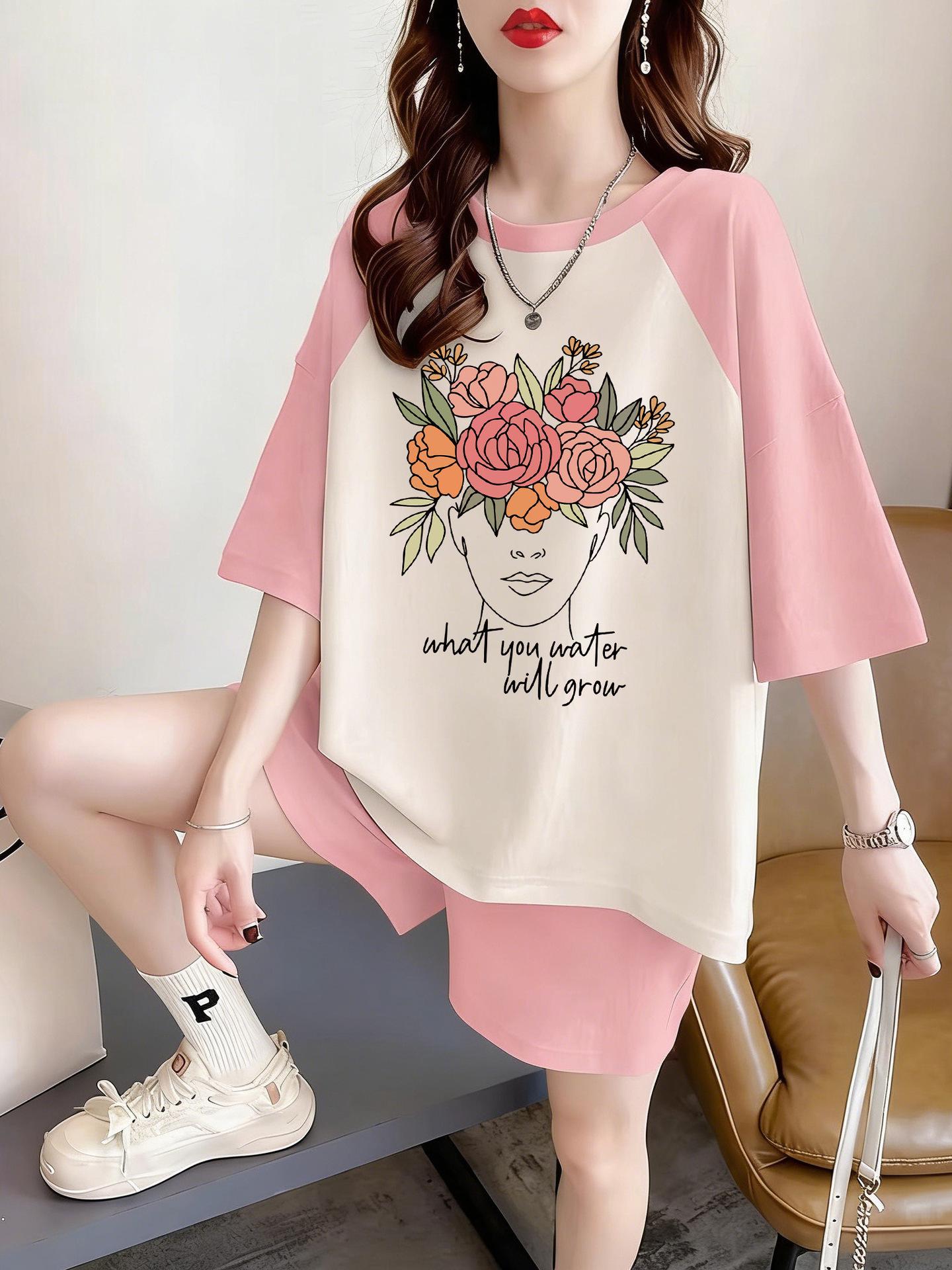 

Plus Size Pure Cotton Raglan Short Sleeve T-Shirt - Casual, Stylish, and Comfortable for Junior High School Students M