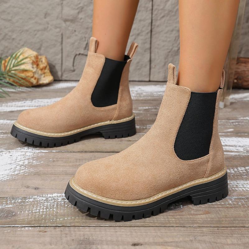 Suede Martin Boots Autumn and Winter New Fashion Casual Round Head Fashion Trend Short Boots Women