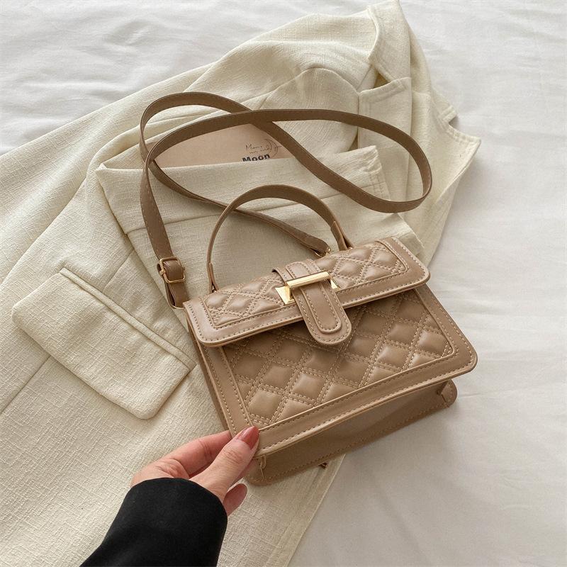 High Value Texture Niche Diamond Square Bag Summer Fashion Temperament Messenger Bag Shoulder Bag