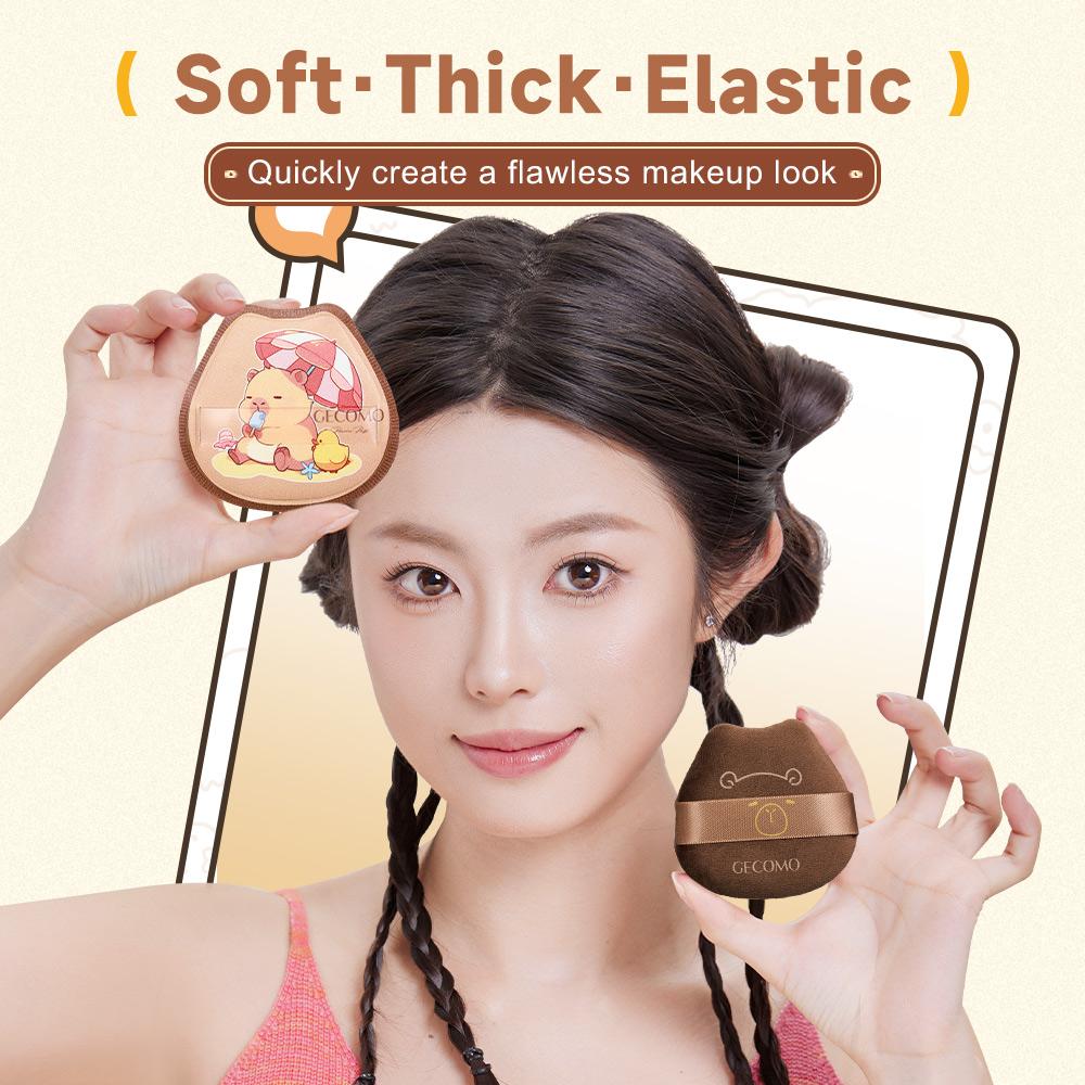 Puf Nou GECOMO Kapi Bara Puf de Pudră Modelare Drăguță Moale Umed și Uscat Pufuri pentru Pudră Liberă Pudră Cushion