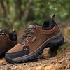 Fashion High Quality Leather Hiking Shoes Durable Outdoor Sport Men Trekking Leather Shoes Lace-Up Climbing Hunting Sneakers