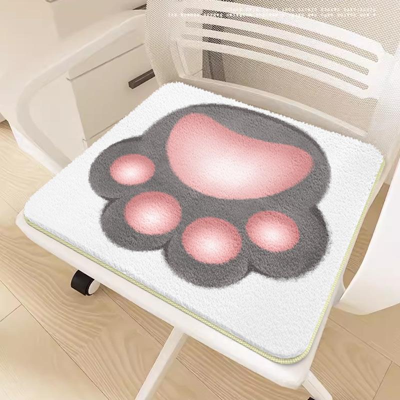 Cartoon Plush Non-Slip Chair Cushion – Soft Imitation Cashmere for Office, Student, or Sofa Seating