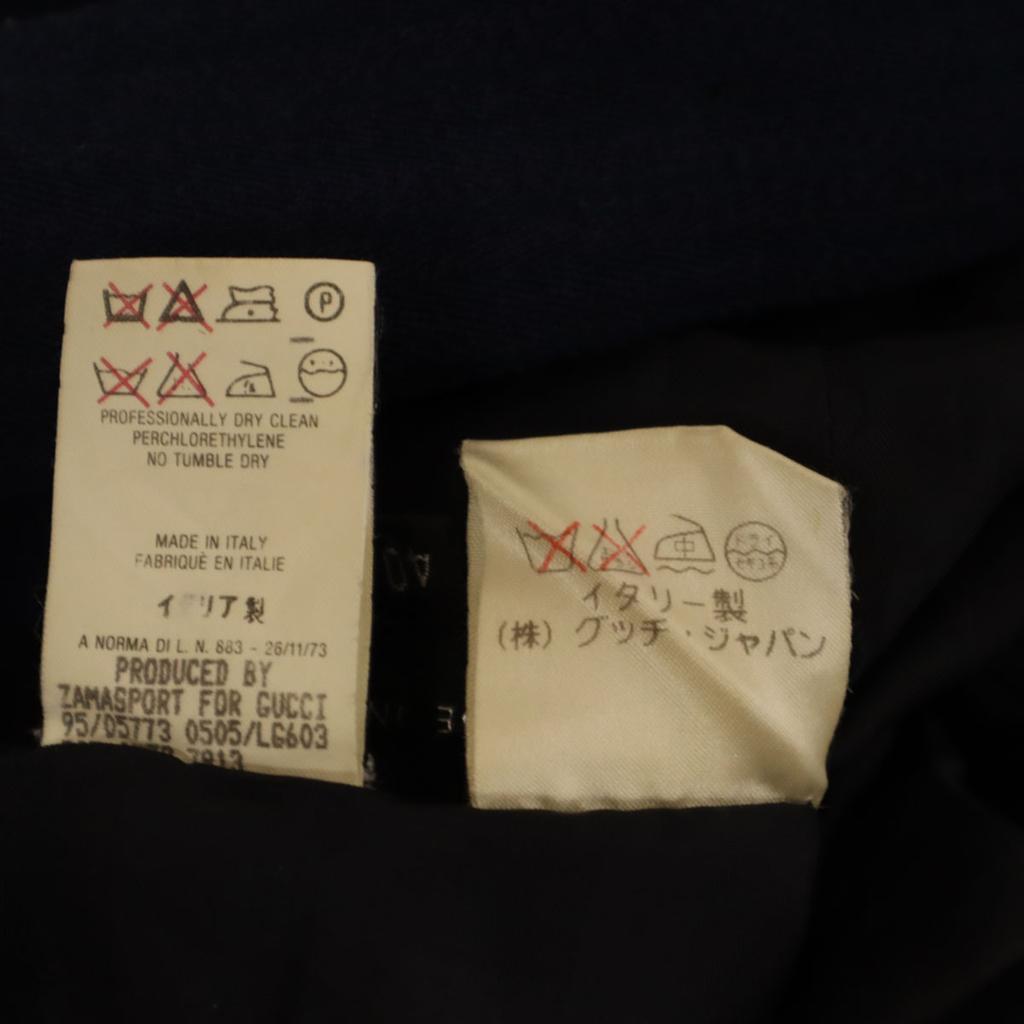 GUCCI 90s Made in Italy Old Herringbone pants suit Setup 40/42 Navy Women Used