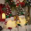 Red Green Glowing Plush Gnome LED Light Glowing Faceless Gnome Dolls Faceless Dwarf Doll  New Year