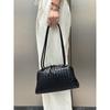 Cross-border Cowhide Woven Underarm Boston Women's Bag Practical High-end Pillow Bag Commuting Versatile Portable Shoulder Bag