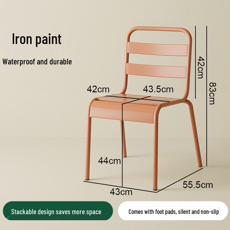 Modern Wrought Iron Outdoor Table & Chair Set for Garden, Courtyard, or Balcony