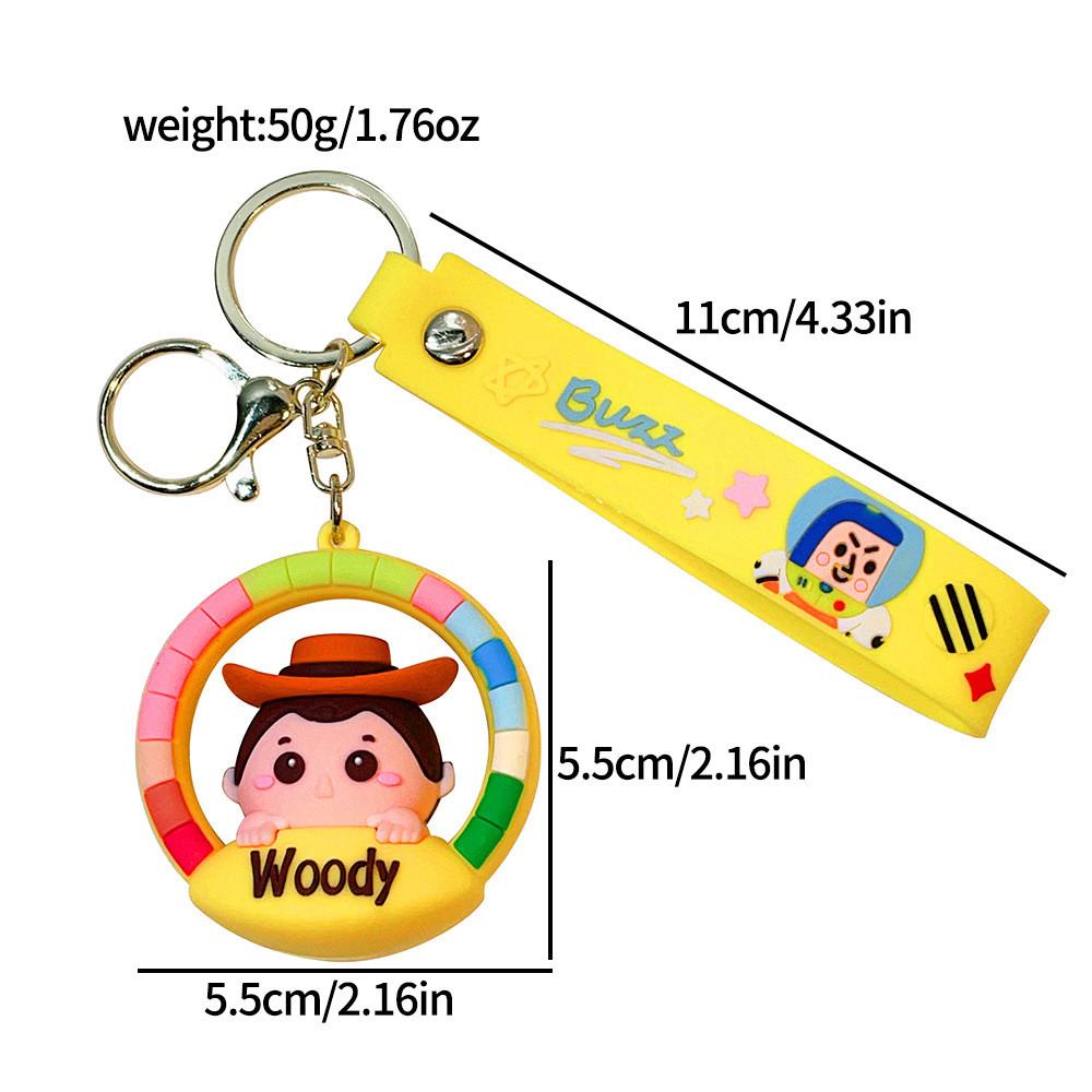 Adorable 2024 Cartoon Toy Story Buzz Lightyear Keychain Cute Figure For Kids Gifts