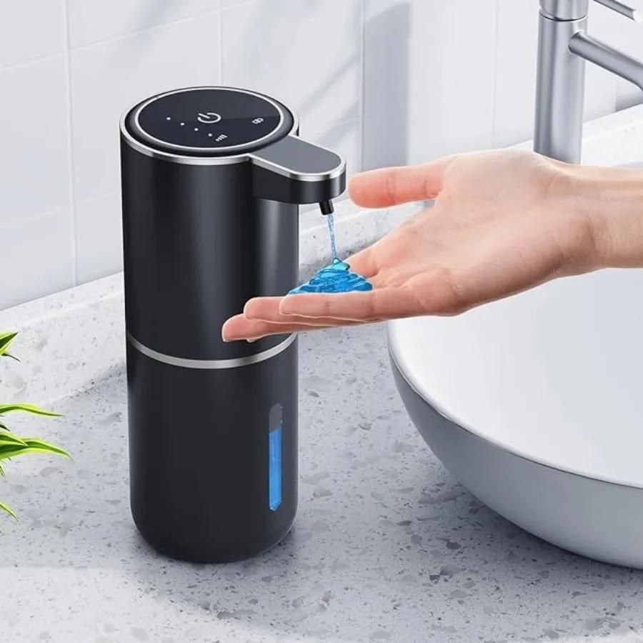 4Levels Automatic Soap Dispenser Touchless Foaming Soap Dispenser 350ML USB Rechargeable Electric Adjustable Foam Soap Dispenser