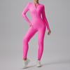 Cross-border Half-Zip Slimming Yoga Jumpsuit - Nude Feel One-Piece Dance & Fitness Wear