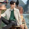 QiPai Men's Lapel Workwear Jacket