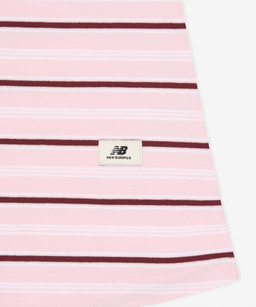 Nyuballanseu Nbneg2W442 / Women Essential Fitted Striped Short Sleeve Tee (Pink)