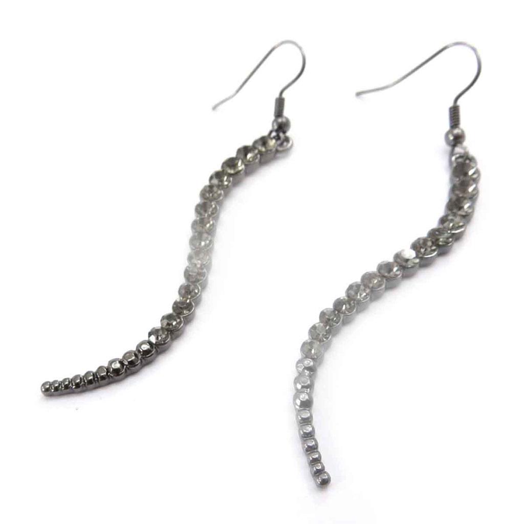 Les Trésors De Lily [J8127] - Boucles Créateur 'Sissi' gris