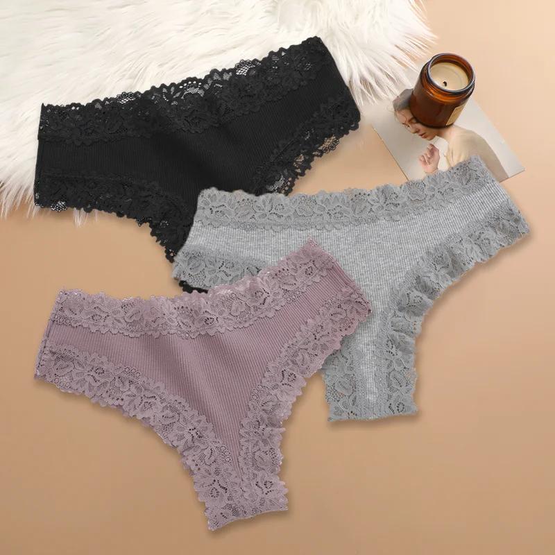 

3 шт./компл. женские хлопковые кружевные трусики с цветочным принтом интимное нижнее белье модные кружевные трусы в стиле пэчворк женские мягкие трусы нижнее белье S-XL M&3pcs